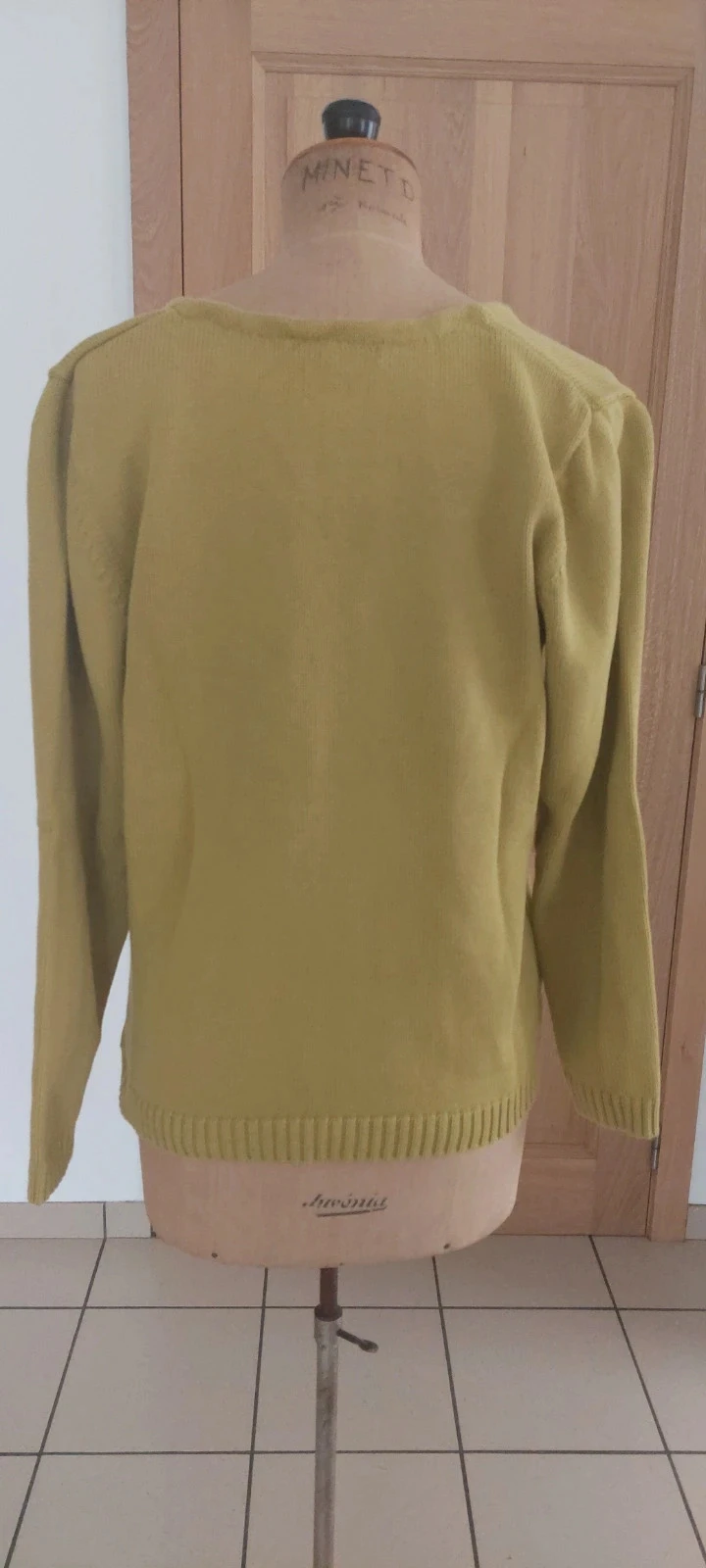 Pull cache-coeur Touch Down vert olive - Taille L – photo 3